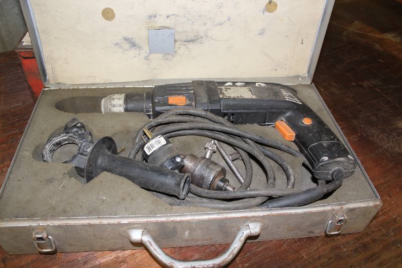 lot 417 image: AEG Hammer Drill wCord, Hard Case & Accessories.