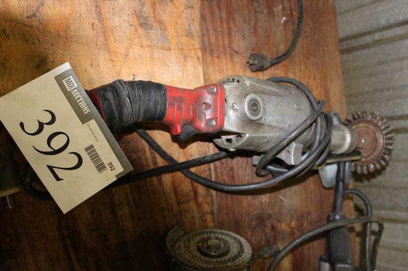 lot 392 image: Milwaukee Straight Grinder wAttachment.