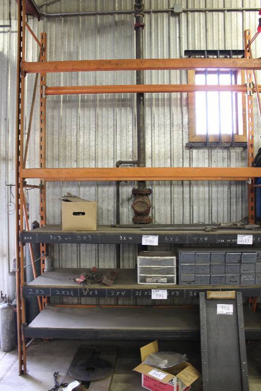 lot 643 image: Pallet Racking Lot Including Uprights 12 x 2.5 (3) Cross Beams 8 x 2.5 (18).