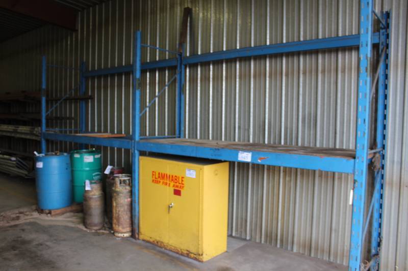 lot 645 image: Pallet Racking Lot Including Uprights, 9 x 3 (3) Cross Beams 9 x 2.5 (6).