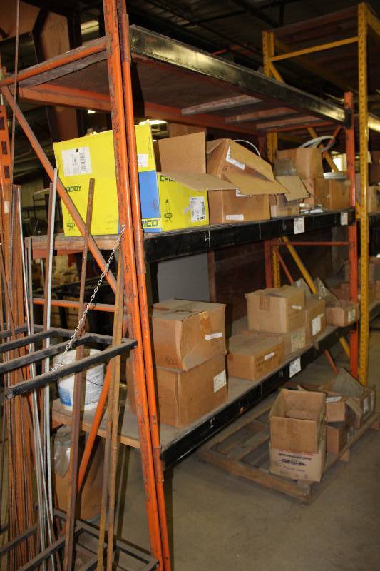 lot 647 image: Pallet Racking Lot Including Uprights, 8 x 2.5 (2) Cross Beams 8 x 2.5 (6).