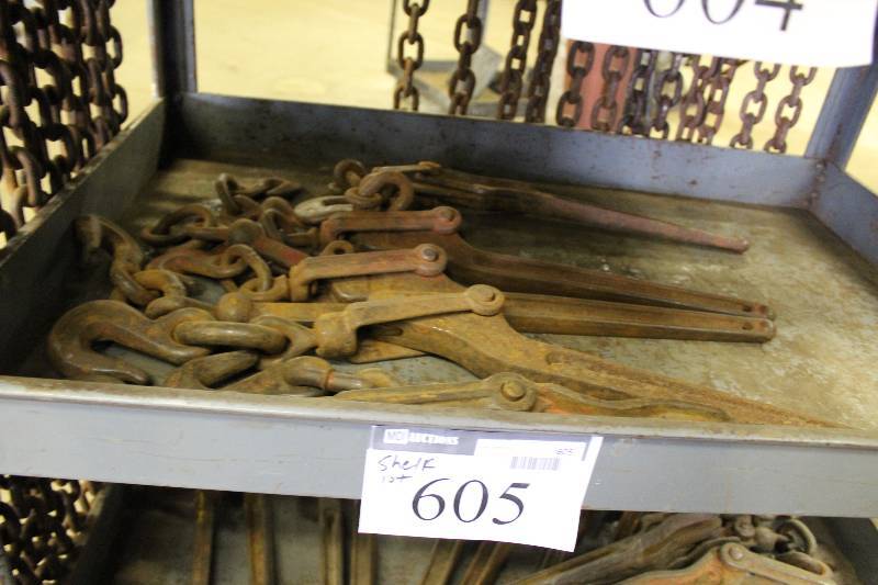 lot 605 image: Shelf Lot of Chain Binders.