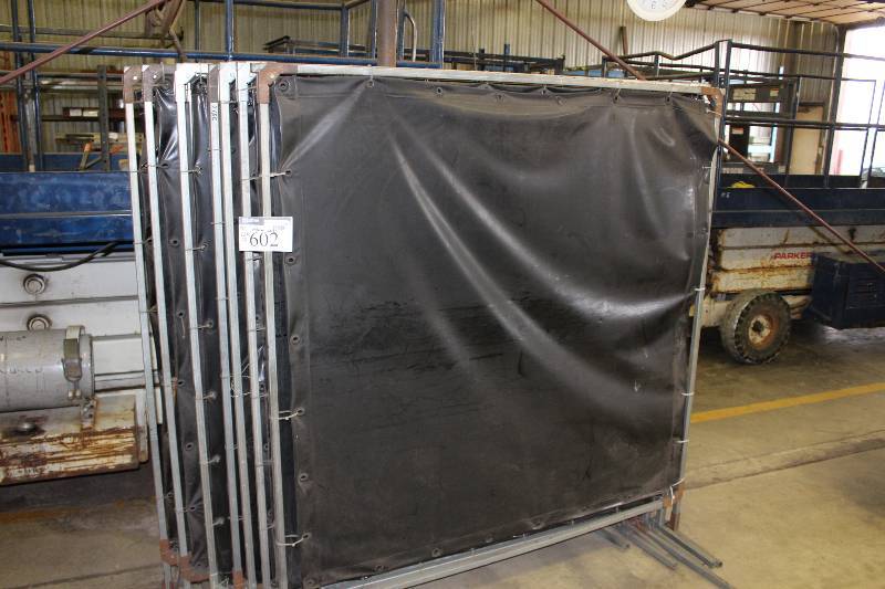lot 602 image: Lot of (8) Welding Walls 62 x 68.