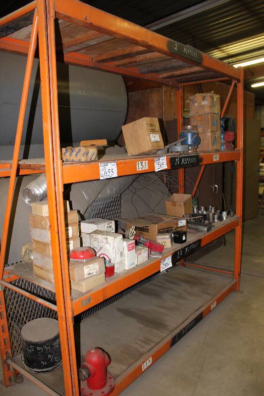 lot 655 image: Pallet Racking Lot Including Uprights, 8 x 2.5 (2) Cross Beams 8 x 2.5 (8).