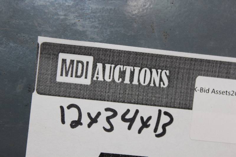 lot 768 image: Metal Storage Container wMultiple Compartments 12 x 34 x 13.
