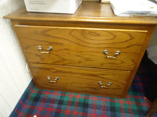 36 wood 2 drawer lateral file