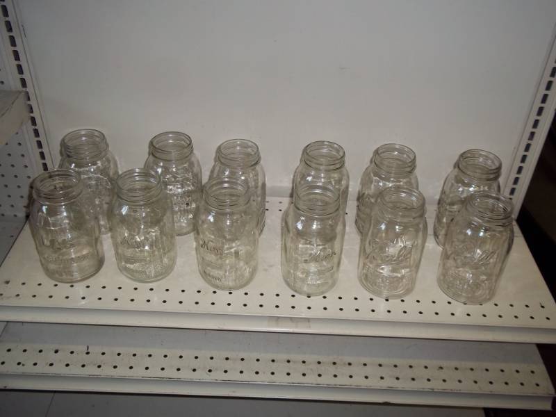 12 Regular Quart canning jars