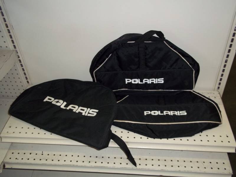 3 Polaris saddle bags for snowmobile or ATV
