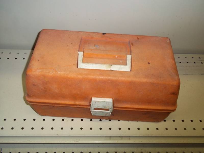 tackle box with fishing reels