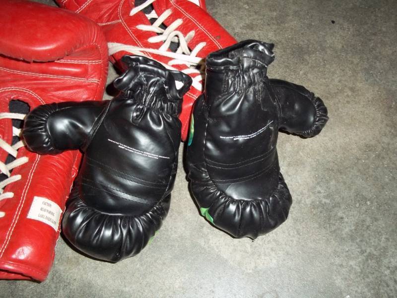 Basketball and 2 pair of Boxing Gloves
