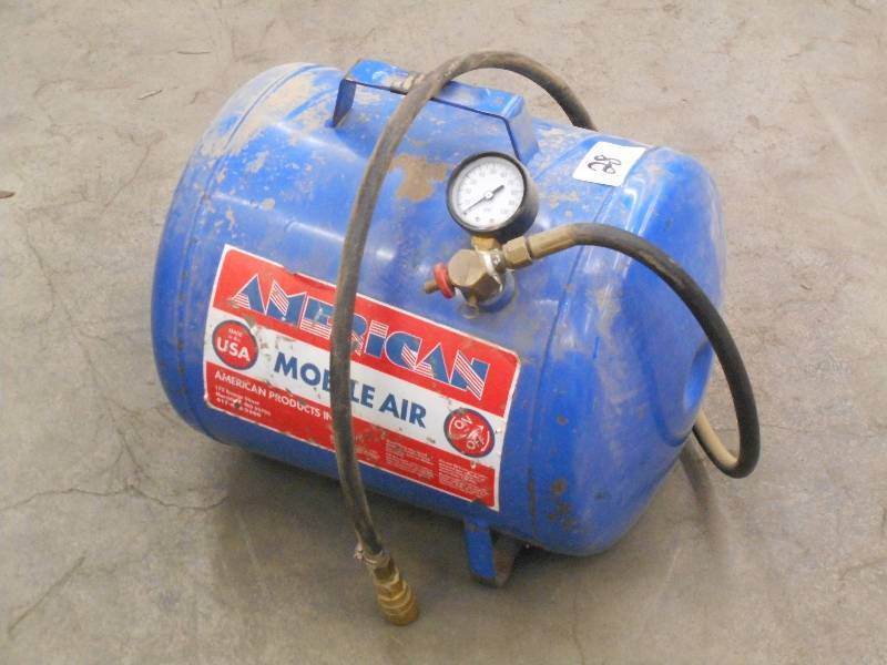 lot 28 image: American 5-Gallon Portable Air Tank...