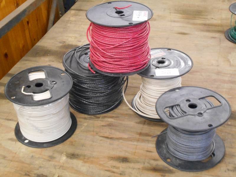 lot 58 image: (5) Spools Of 12AWG Wire ...