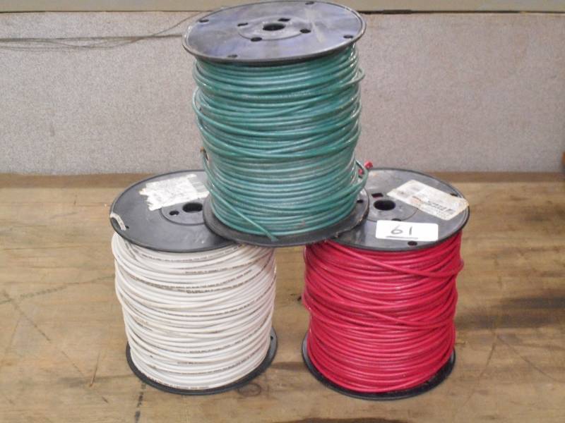lot 61 image: (3) Spools Of 10AWG Wire ...
