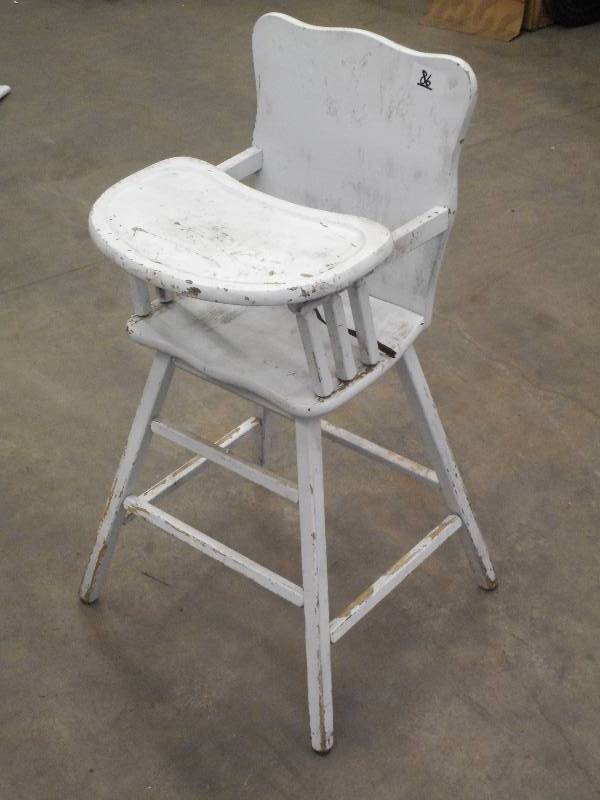 lot 86 image: Antique Wooden High Chair ...