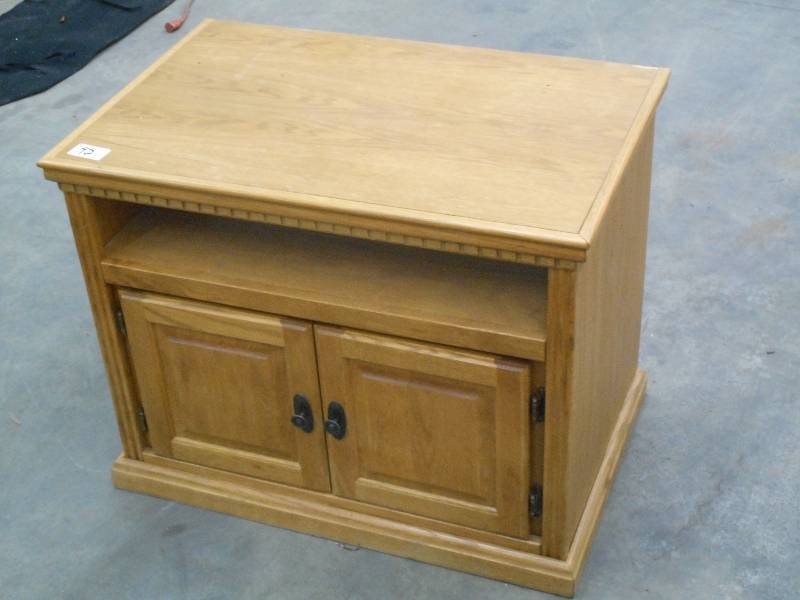 lot 92 image: Maple T.V. Cabinet, 36 Width ...