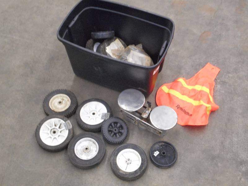 lot 94 image: Tote Of Various Dolly Wheels, Balan...