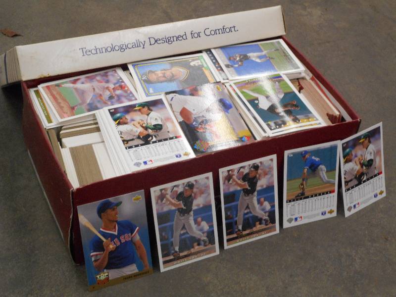 lot 100 image: Box FULL Of Vintage Baseball Cards,...