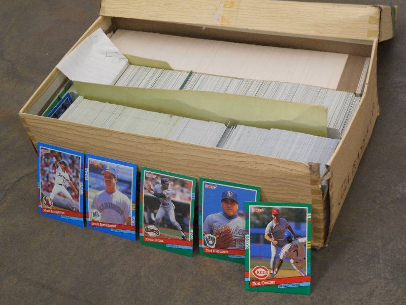 lot 102 image: Box FULL Of Vintage Baseball Cards,...