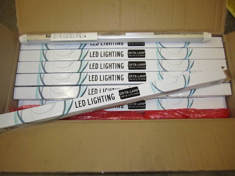 24 tubes total, 1 case.  2 foot T8 ...