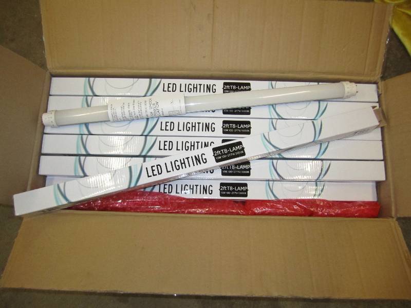 24 tubes total, 1 case.  2 foot T8 ...