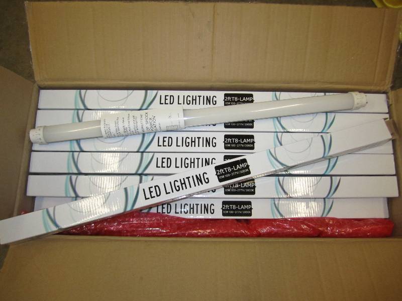 24 tubes total, 1 case.  2 foot T8 ...