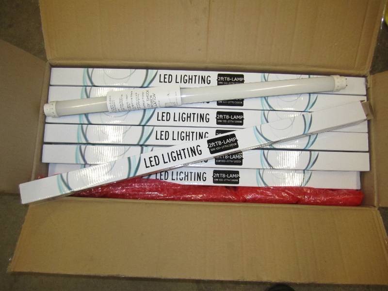 24 tubes total, 1 case.  2 foot T8 ...