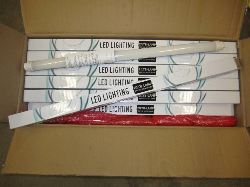 24 tubes total, 1 case.  2 foot T8 ...