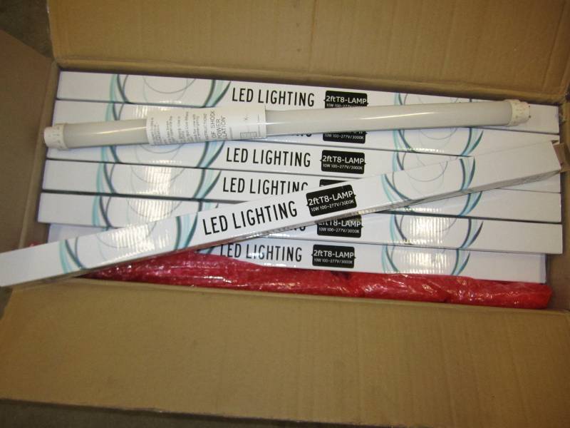 24 tubes total, 1 case.  2 foot T8 ...