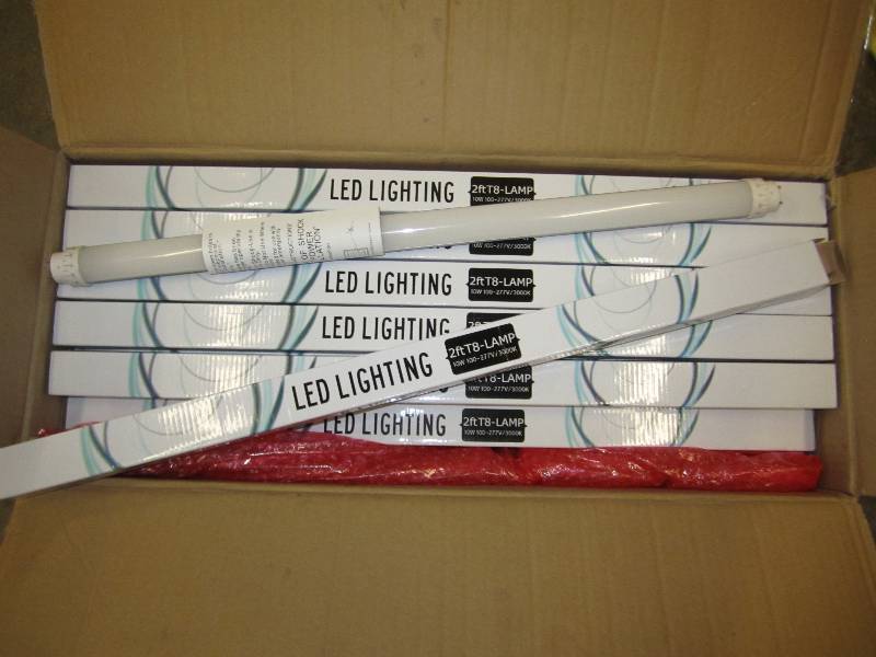 24 tubes total, 1 case.  2 foot T8 ...