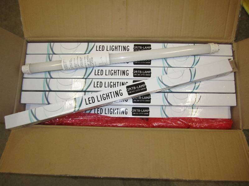 24 tubes total, 1 case.  2 foot T8 ...