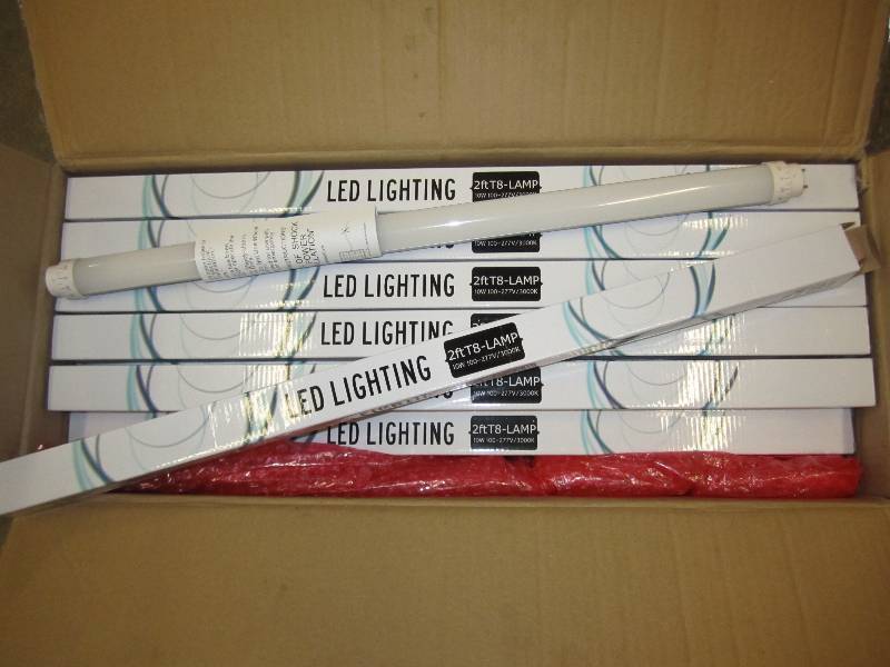 24 tubes total, 1 case.  2 foot T8 ...