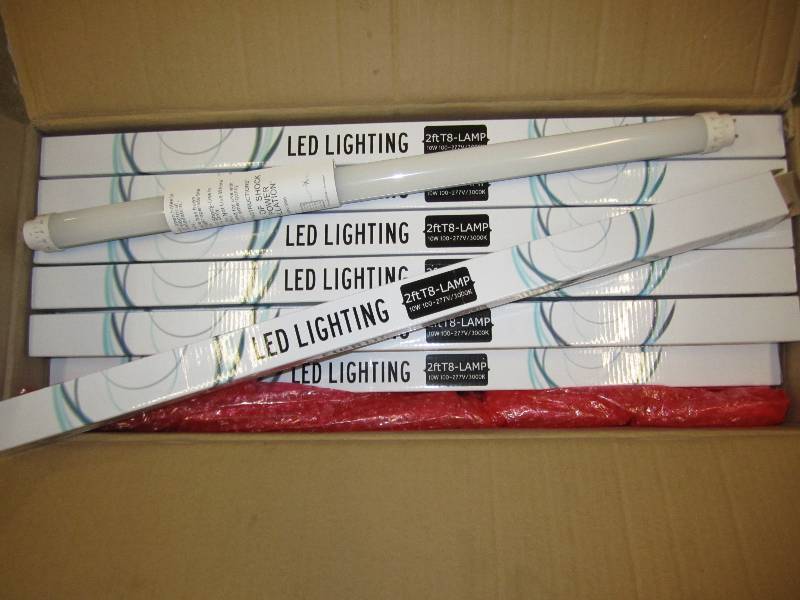24 tubes total, 1 case.  2 foot T8 ...