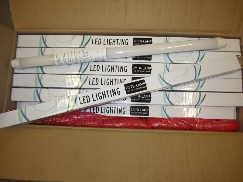 24 tubes total, 1 case.  2 foot T8 ...