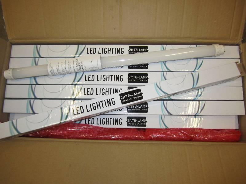24 tubes total, 1 case.  2 foot T8 ...