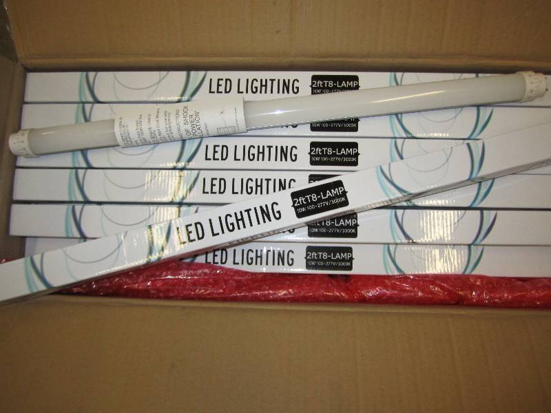 24 tubes total, 1 case.  2 foot T8 ...