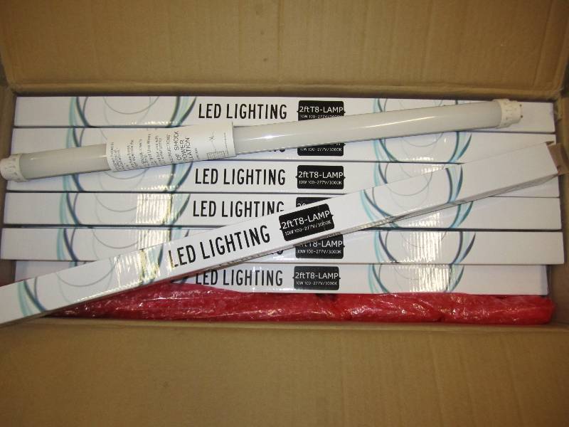 24 tubes total, 1 case.  2 foot T8 ...