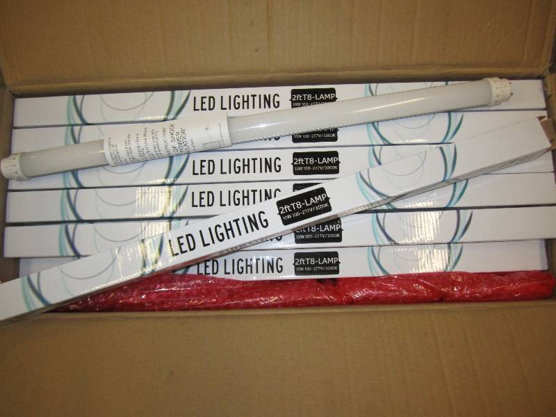 24 tubes total, 1 case.  2 foot T8 ...