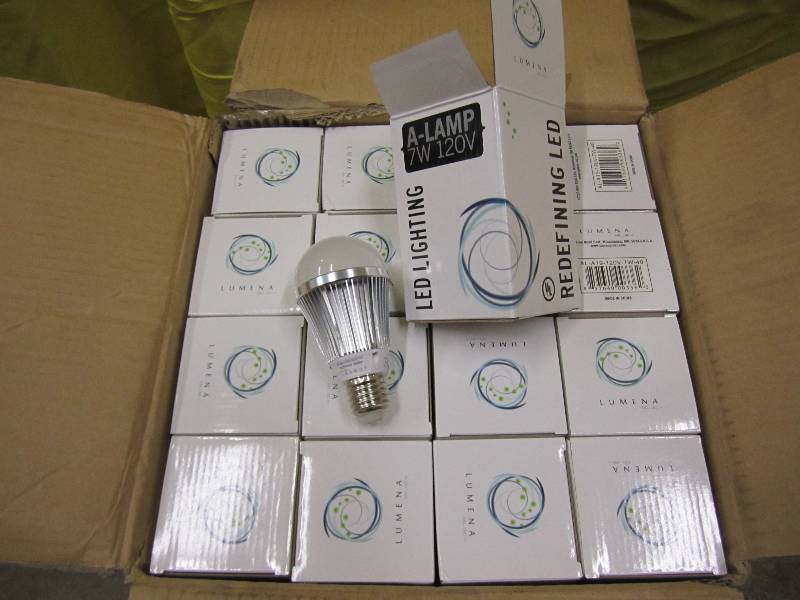 48 bulbs, full case of LED lights. ...