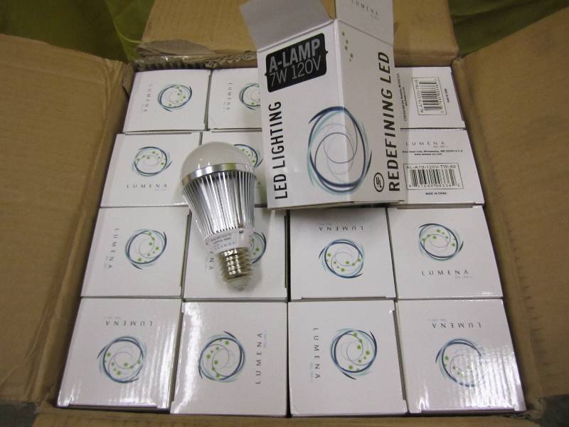 48 bulbs, full case of LED lights. ...
