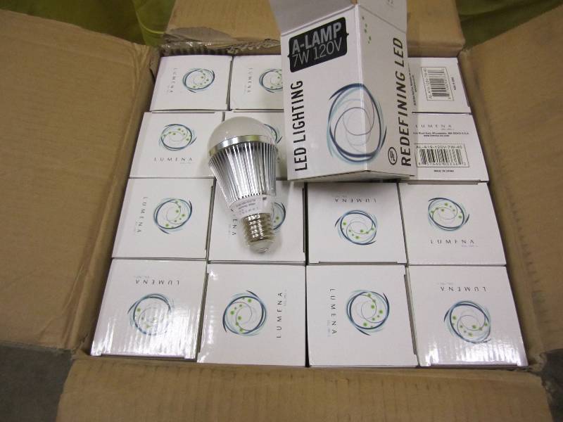 48 bulbs, full case of LED lights. ...