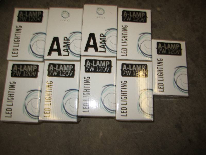 9 LED Light Bulbs.  A-LAMP 7W 120V ...