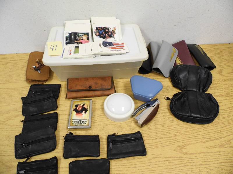 lot 41 image: Tote with Cases and Trading Cards