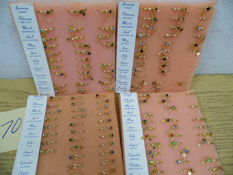 lot 70 image: Birthstone Rings