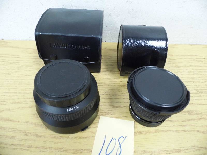 lot 108 image: 2 Camera Lenses in Cases