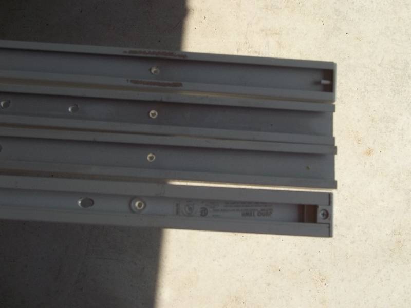 Four Industrial Track Lighting Fixtures with Bulbs and Four Tracks