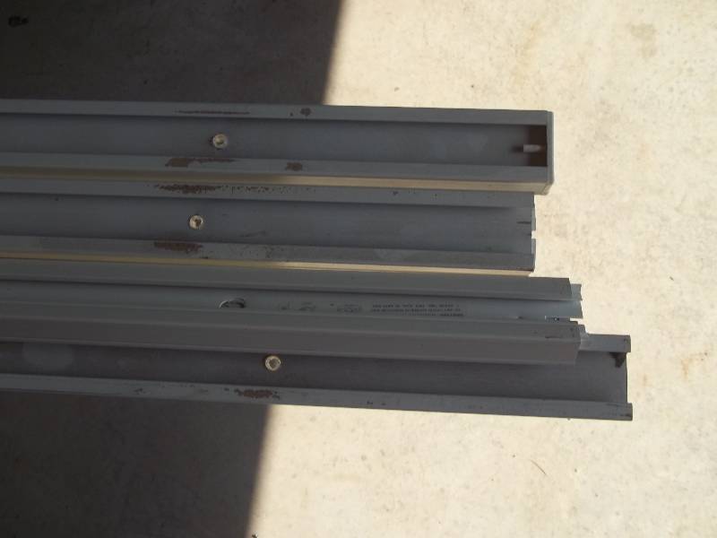Four Industrial Track Lighting Fixtures with Bulbs and  Four Tracks