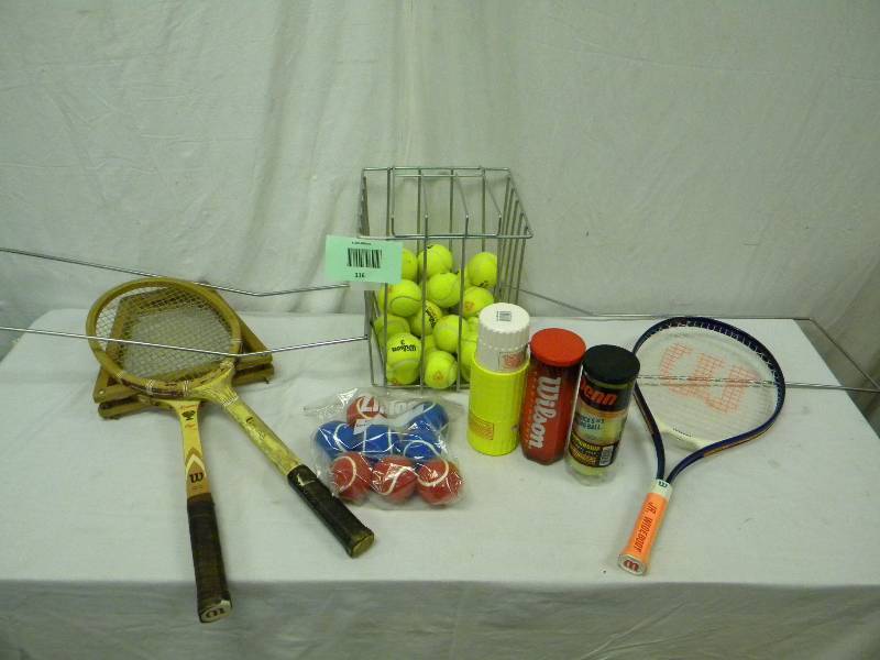 lot 316 image: Tennis Equipment Lot