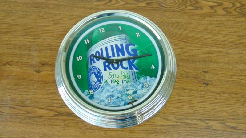 Rolling Rock Clock