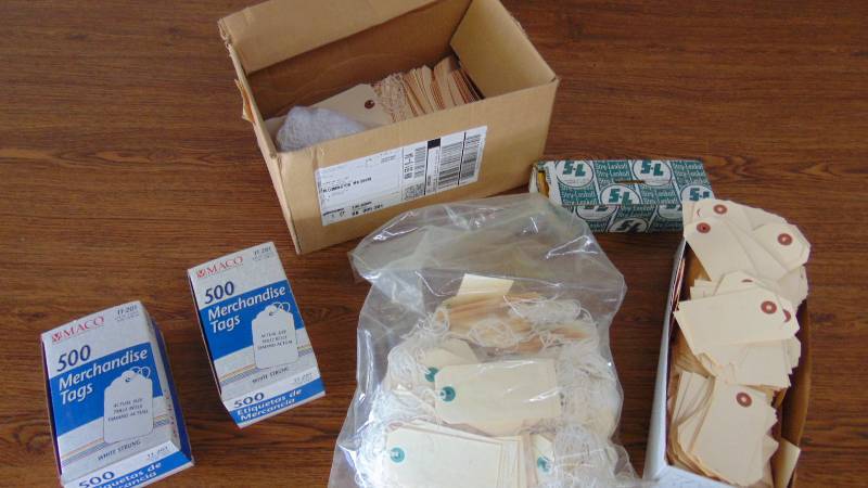 Lot of Unused Merchandise Tags