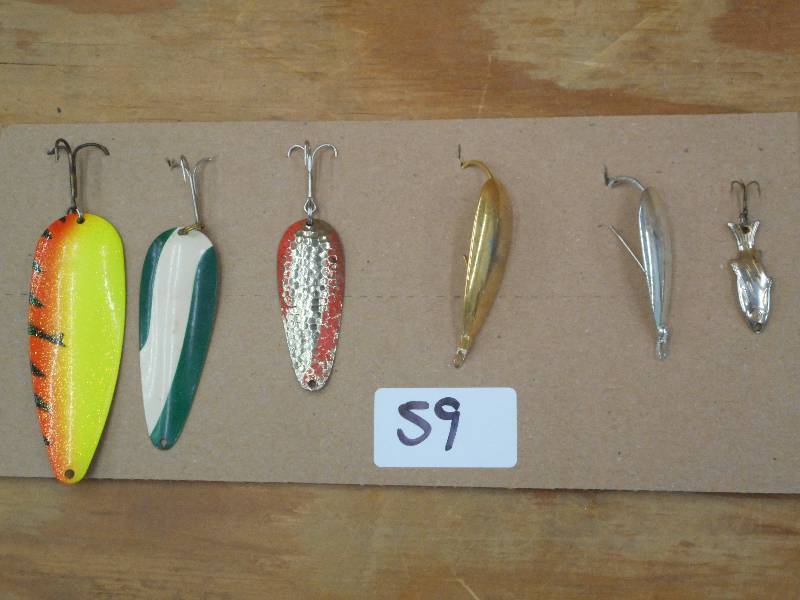 lot 59 image: (6) Assorted Spoon Lures ...
